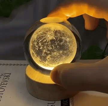 3D CRYSTAL BALL LAMP WITH WOODEN BASE🔥